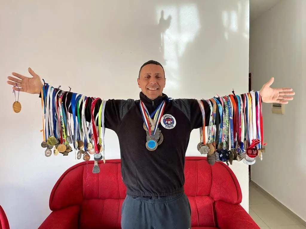 Rafa con todas sus medallas